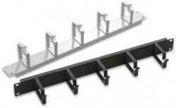 Lande 1U 19" Kablo Düzenleme Paneli 5 Metal Kancalı. - 2