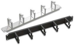 Oem 1U 19'' Kablo Düzenleme Paneli 5 Metal Kancalı.